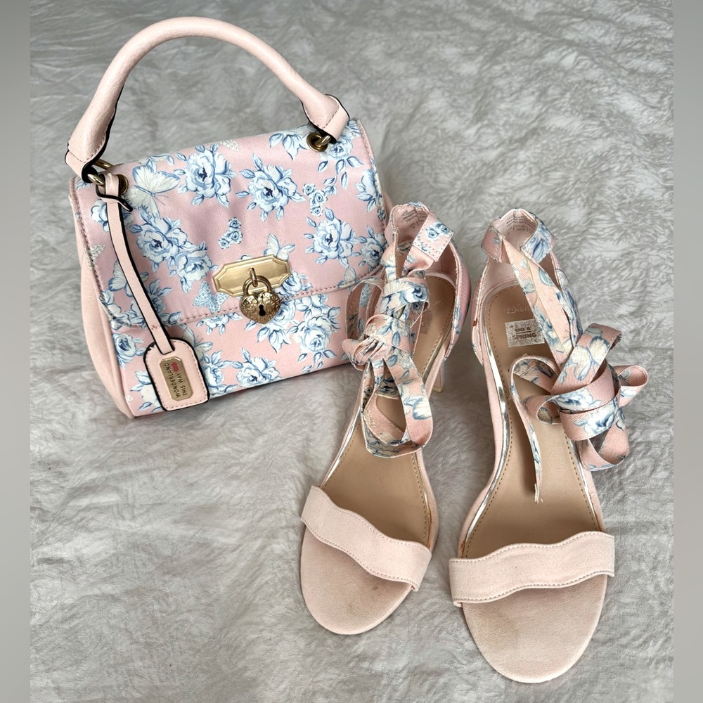 Call It Spring X Disney Alice Through the Looking Glass Handbag & Heels Set